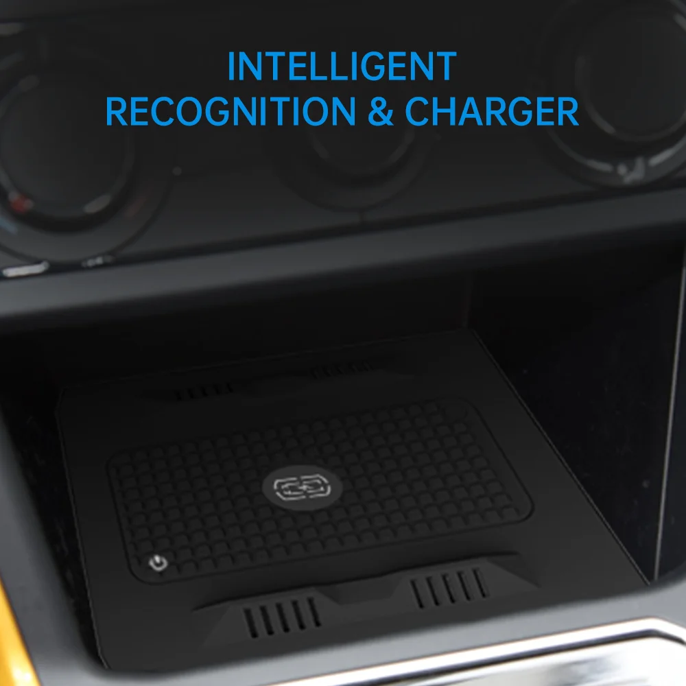 Car Wireless Charger 15W for Volkswagen Polo 2019-2022 Auto Fit Phone Car Accessories Compatible with Xiaomi iPhone