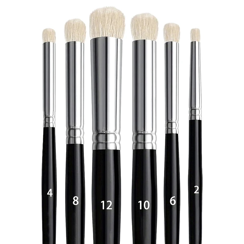 3-6pcs Painting Drybrush Set Professional Goat Hair Dry Brush Miniature Paint Brushes For Scale Models Enamel Figurines Craft
