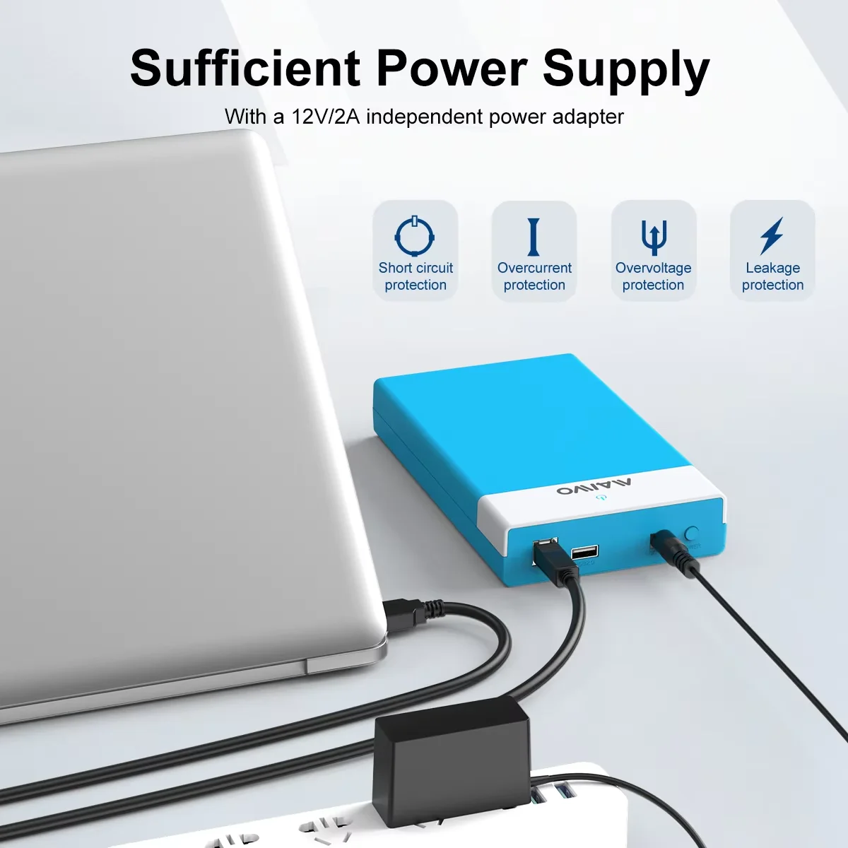 MAIWO 3.5" &2.5" SATA III / II / I HDD SSD Enclosure SATA To 24TB USB3.0 5Gbps Adapter External Hard Drive Enclosure for PC Case