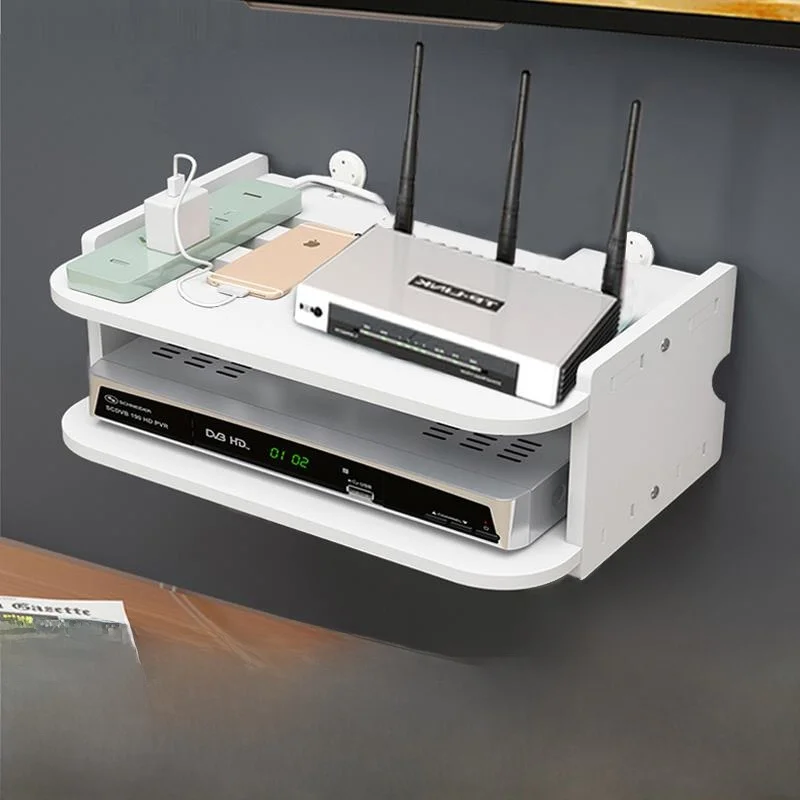 Wirel Router Storage Box TV Box Stand elf Living Room Bedroom Decorative Wall Hanging Partition No Drilling Required