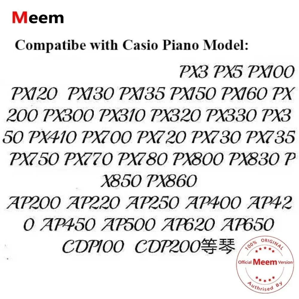 Imagem -06 - Tampas de Borracha do Martelo do Piano de Digitas para Casio Privia px ap Cdp Chave Gomas Px3 Px5 Px300 Px135 Px7 Px830 Px850 88 Pcs