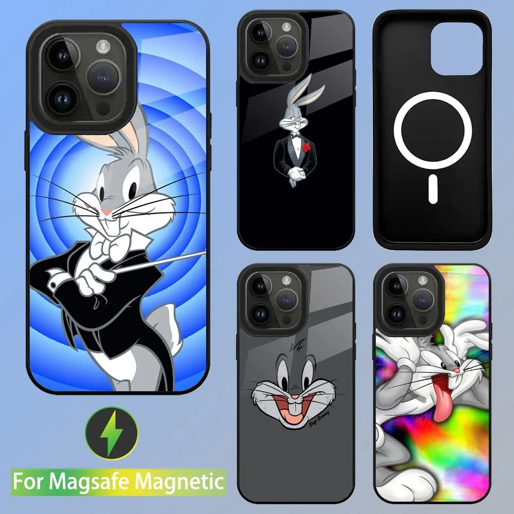 Bugs-bunny Cartoon Phone Case For iPhone 15,14,13,12,11,Plus,Pro,Max Mini Magsafe Magnetic Wireless Charging