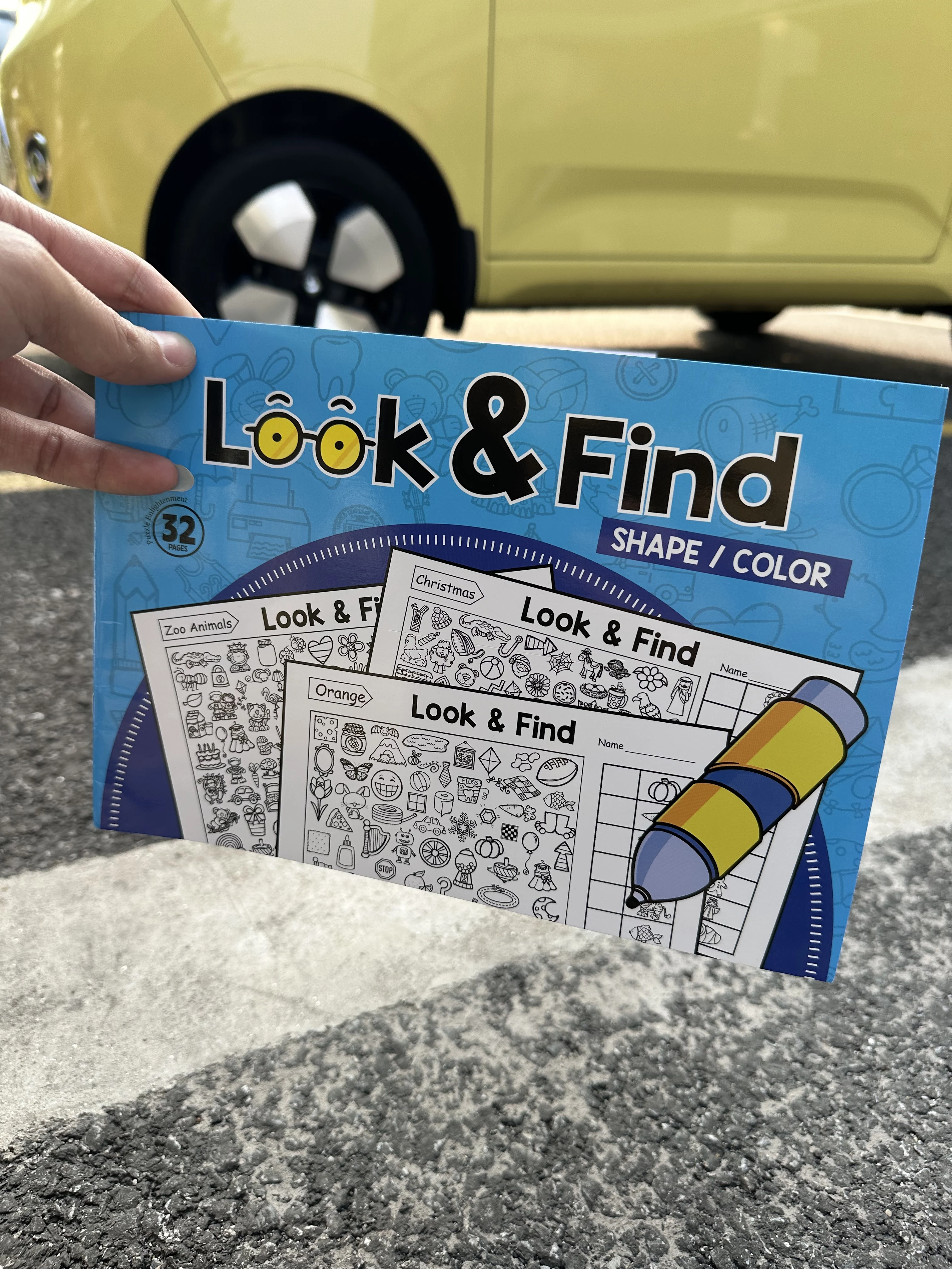 Interactive Hidden Objects Book for Youngsters Concentration Training & Educational Fun with Find and Color Puzzle School Family