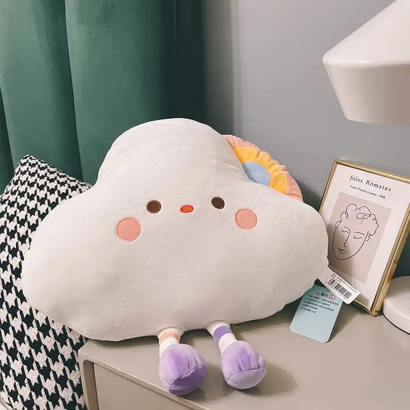 1 pz dolce pane arcobaleno nuvola stella simpatico peluche bel cartone animato cuscino morbido cuscino imbottito ragazza ragazzo compleanno regalo di Natale