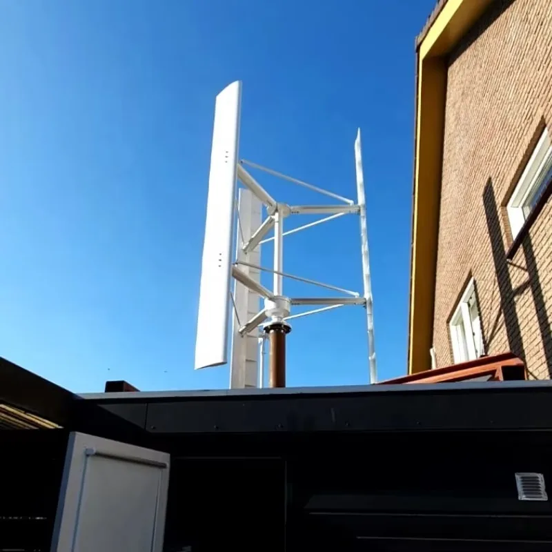 

H Type Wind Power Residential Rooftop 24V / 48V Quiet 1000W Vertical Axis Wind Turbine 48V Wind Generator 1KW