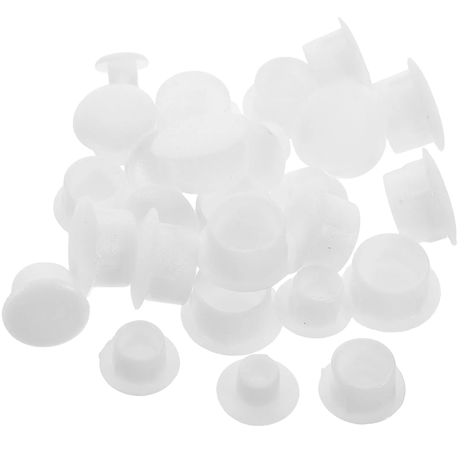 150Pcs Plastic Screw Hole Plugs Round Plastic Cover Caps for Furniture Cabinet Wardrobe Table Desk Shelf Hole Covers