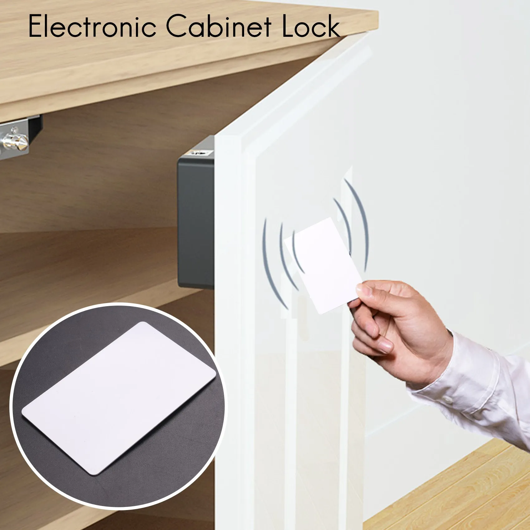

B27B Smart Electronic RFID Cabinet Lock No Hole Easy Installation Furniture Locker Wardrobe Shoe Cabinet Drawer Door Lock With T