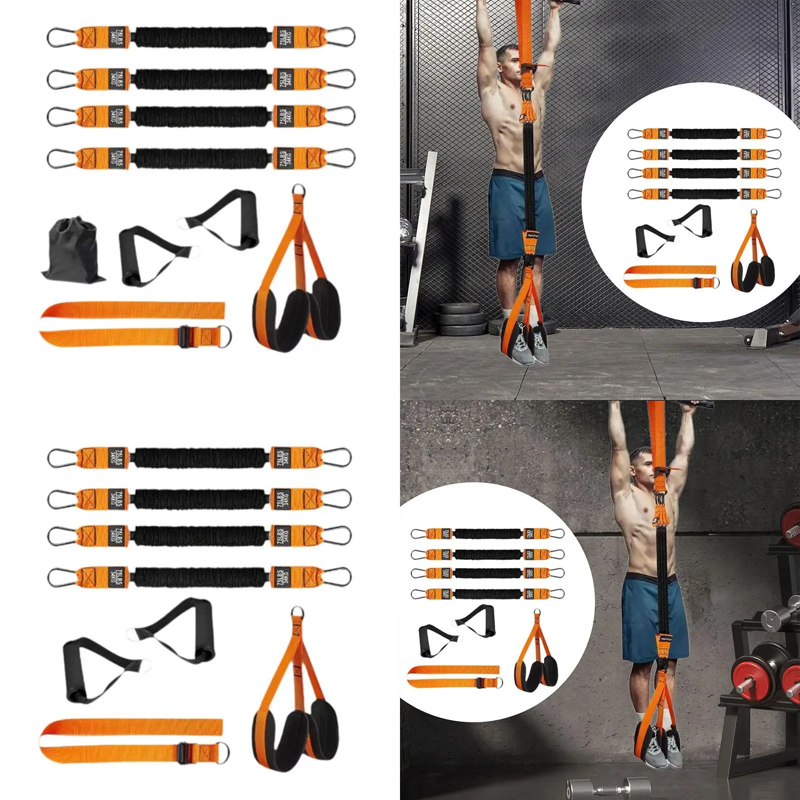 Pull up Assistance Bands Heavy Duty Hanging Training with Feet Rest for Workout Chin up Exercise Strength Training Home Fitness