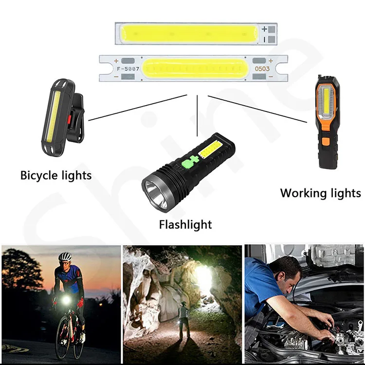 8pcs LED COB Lamp Beads Chip High Power 1W 3W 5W DC3V 9V 12V 15V For LED Car Bicycle Flashlight Wall Lamp Lights Tube Repair DIY