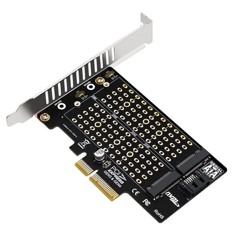 A01E-M.2 Nvme NGFF SSD To PCIE SATA Adapter PCIE To M2/M.2 Adapter SATA M.2 SSD PCIE Adapter M Key B Key B+M Key