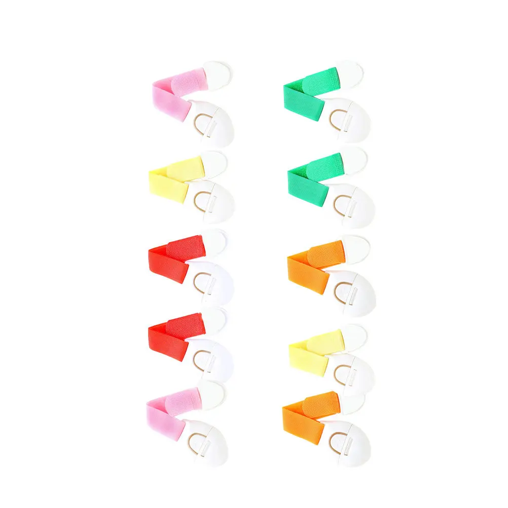 

10Pcs Child Safety Locks Premium PP Material Strong Adhesive for Refrigerator Cabinet Drawer Latches Baby Proofing Home Security