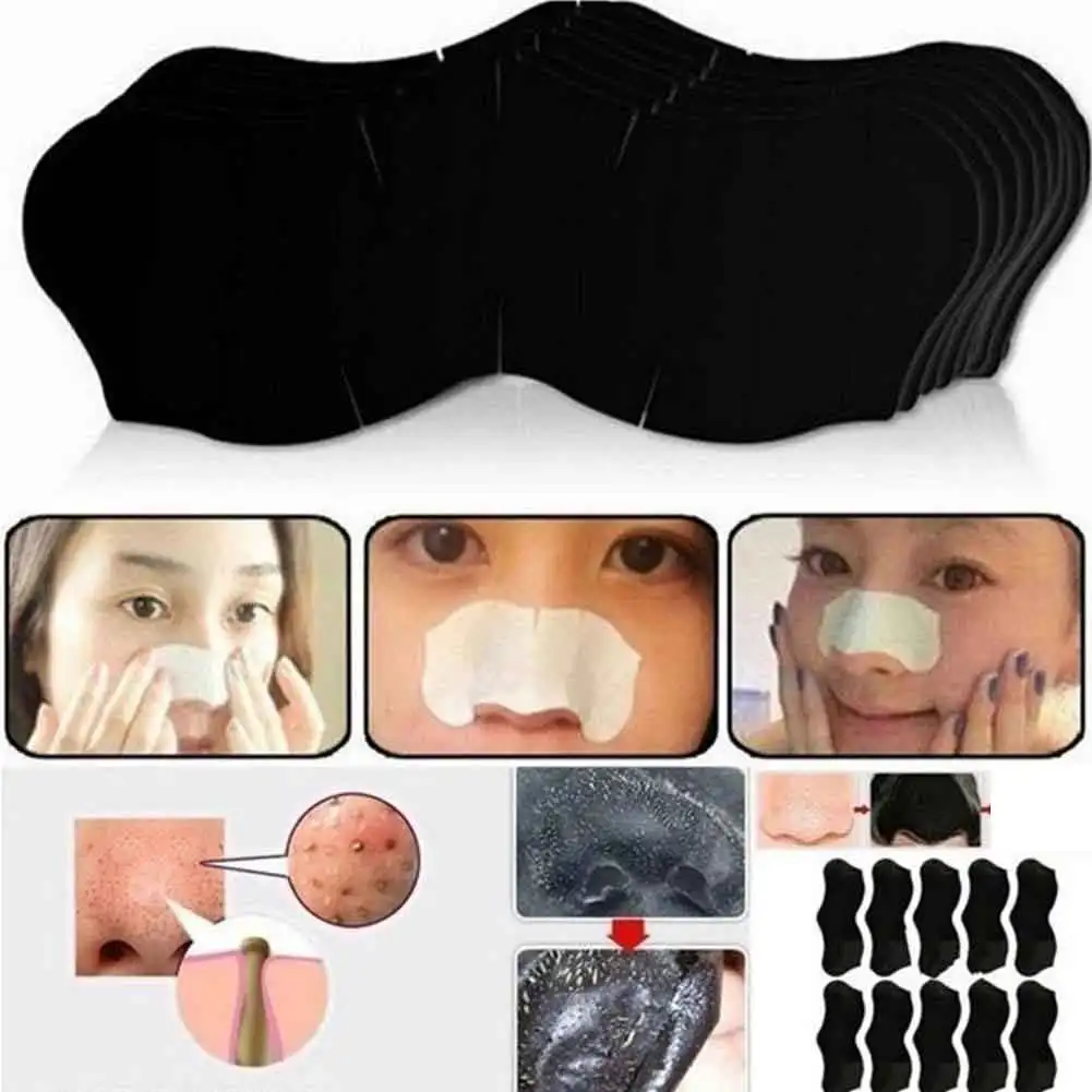 10/50Pcs Nose Pore Cleaner Blackhead Remover Mask Acne Pimples Treatment Patch Deep Cleansing Nose Pore Strips Skin Care Patch