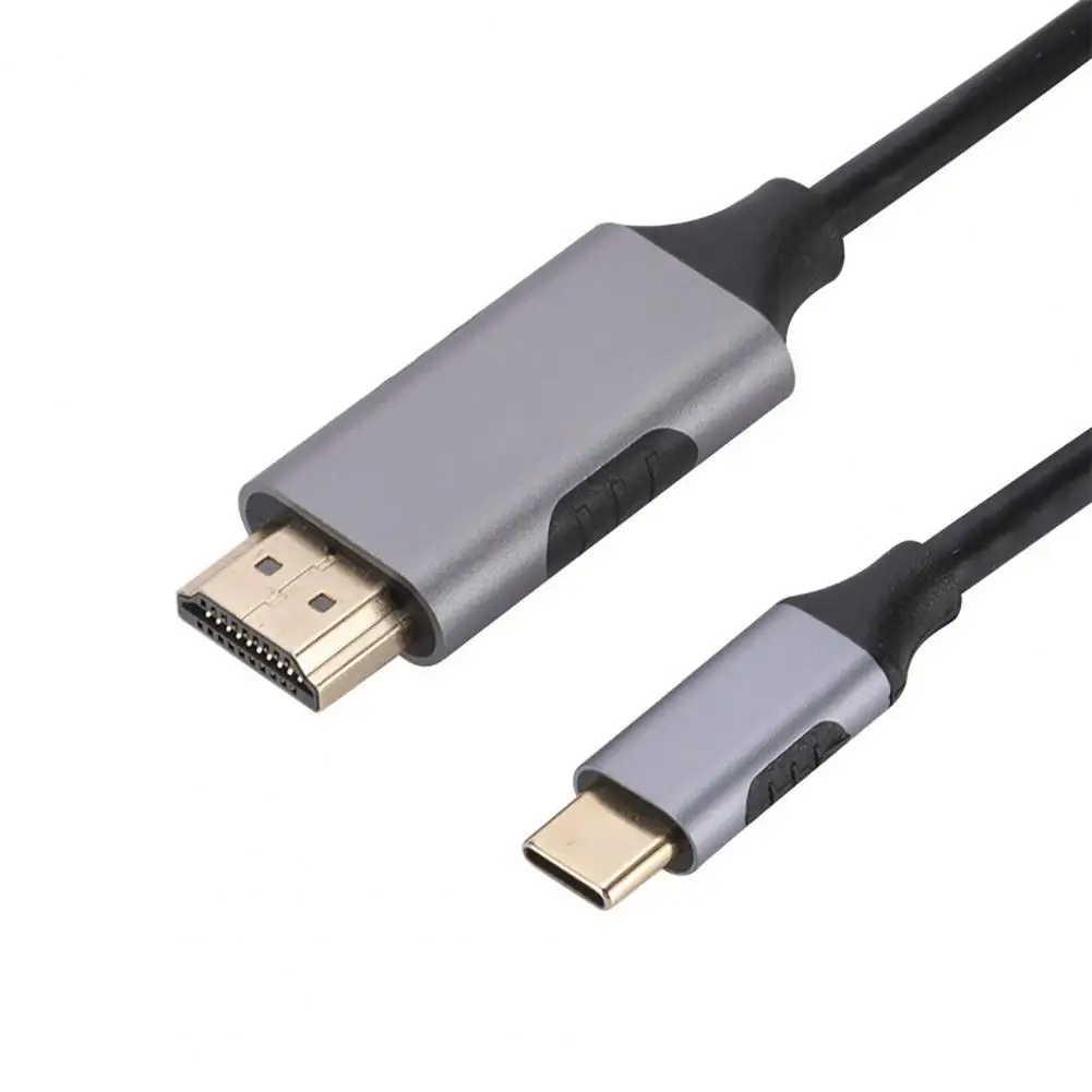 Flexible Type-c to Hdmi-compatible Cable High Resolution Type-c to Hdmi-compatible Adapter Cable for Phone Laptop for Streaming