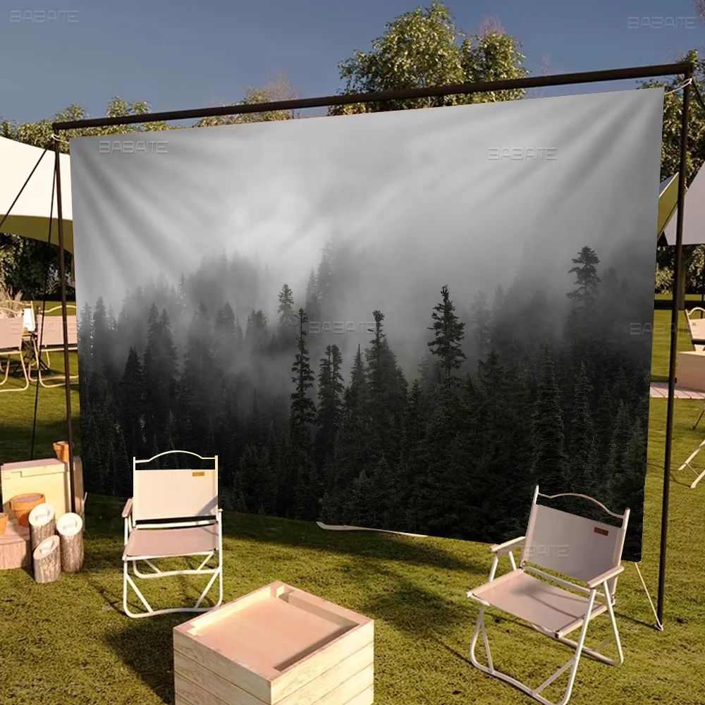 Natürliche Wald wolke Berg Retro Flaggen Multiple Choice Living Studio Stand Innendekoration Banner
