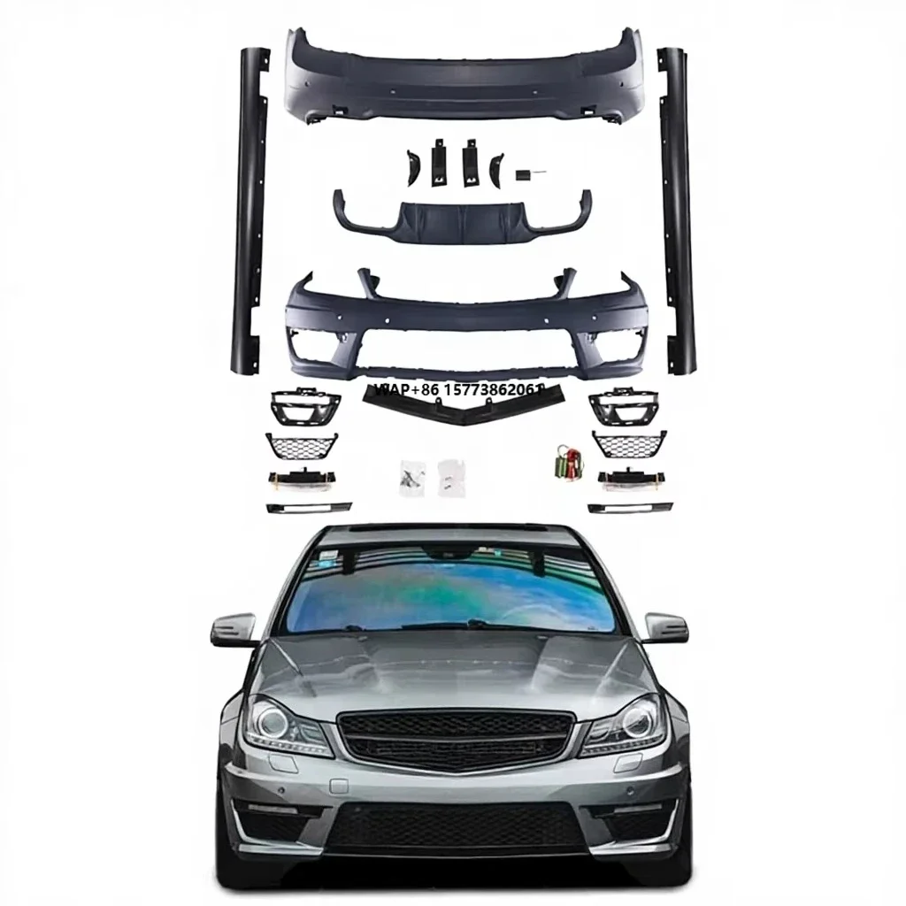 

Комплект для переоборудования C63 для Mercedes-Benz C-класса W204 LCI 2011-2014: Модифицированные автозапчасти C63, боковые пороги, передний и задний бамперы