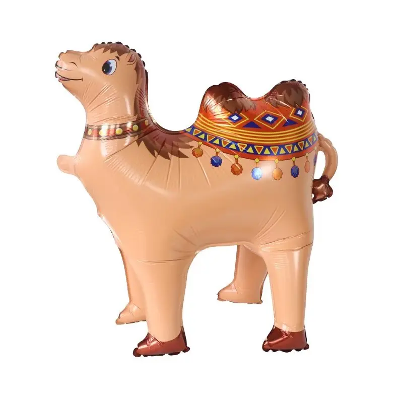 3pcs 4D Walking Alpaca Camel Foil Balloons Jungle Animal Balloons Desert Camel Theme Birthday Party Decorations Home Decors Toys