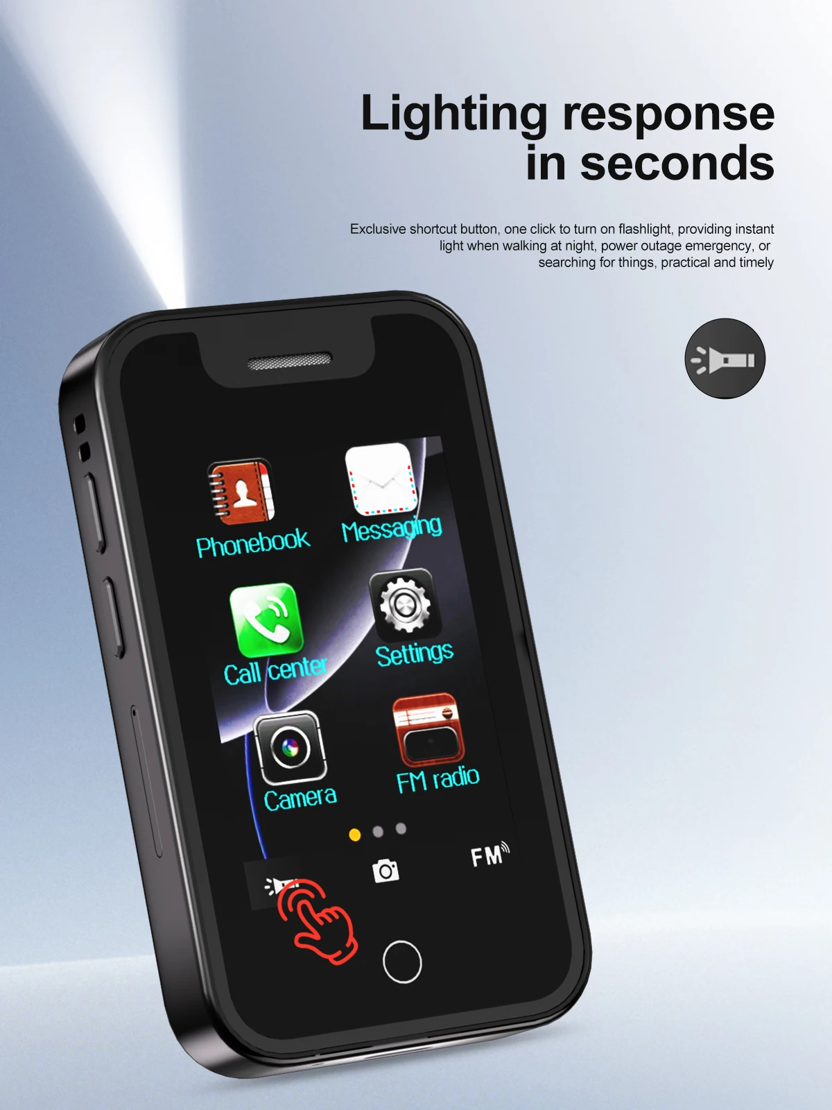 SERVO Mini 2.4" Touch Screen 2G Unlocked Cellphone Bluetooth Call Dual SIM FM Radio Torch Voice Recorder Portable Mobile Phone