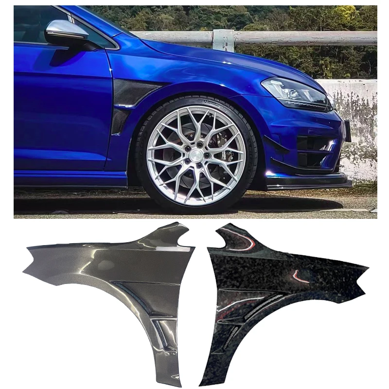 

For Golf 7 2014-2016 Retrofit Replacement Wet Carbon Fiber Fender MK7 GTi R R-line Body Fender Forge Carbon Auto Part
