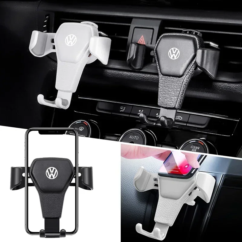 Gravity Car Mount GPS Mobile Phone Holder Vent Clip Installation For Volkswagen VW Jetta Touareg Variant Golf Polo Taos B5 B6 B7