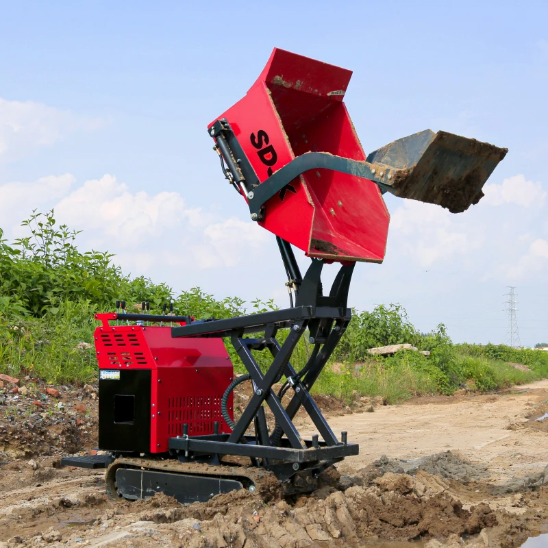 Imagem -03 - Descarregador do Jardim da Floresta de 3ton 2ton 3ton 4ton da Trilha do Descarregador da Trilha da Carga do Auto Mini Dumper da Esteira Rolante na Malásia