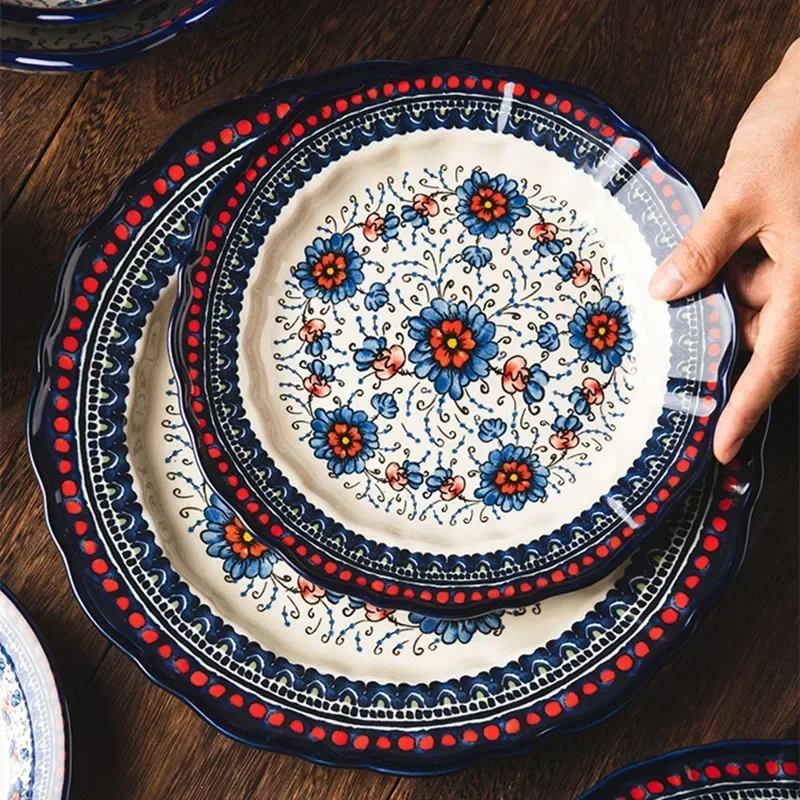 

Dishes Household Creative Tableware Net Red Ceramic Noodle Soup Bowl Salad Bowl Rice Bowl Vegetable Fish Plate
