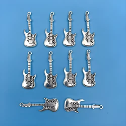 10Pcs Zinc Alloy Antique Silvery Shapes of Musical Instruments and Imitation Daily Tools Charms - Perfect for Jewelry Making