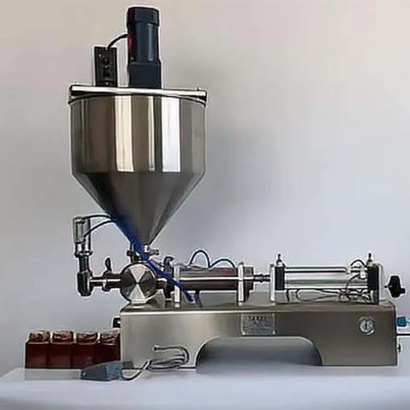 Hot selling multifunctional single head paste filling machine small pedal electric heating stirring paste filling machine