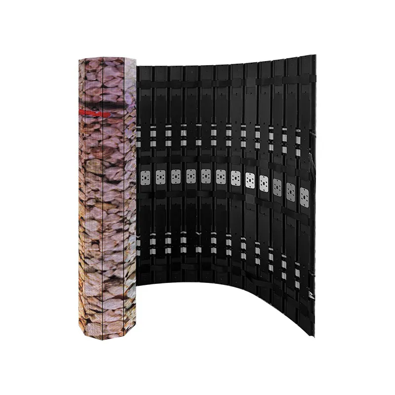 Indoor Full Color TV Video Wall LED Rolling LED Screen Display Panel with Animation Support Foldable Roll-Up Display