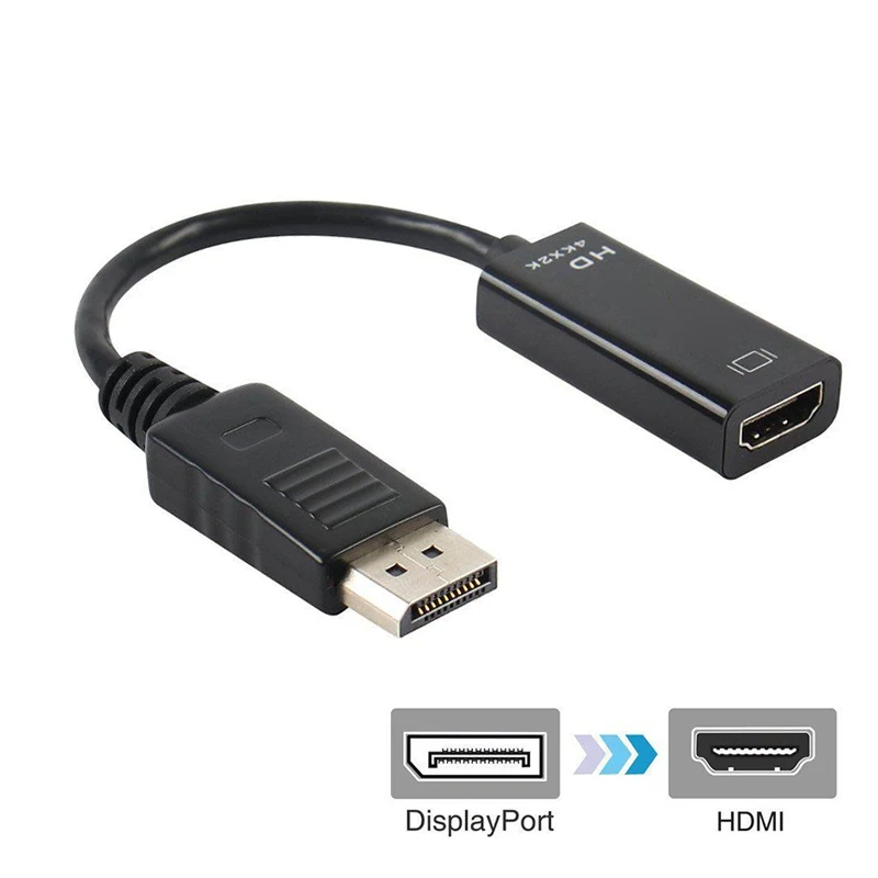 4K UHD Displayport to HDMI-comptible  Video Converter Cable Male to Female DP to HDTV for PC Computer