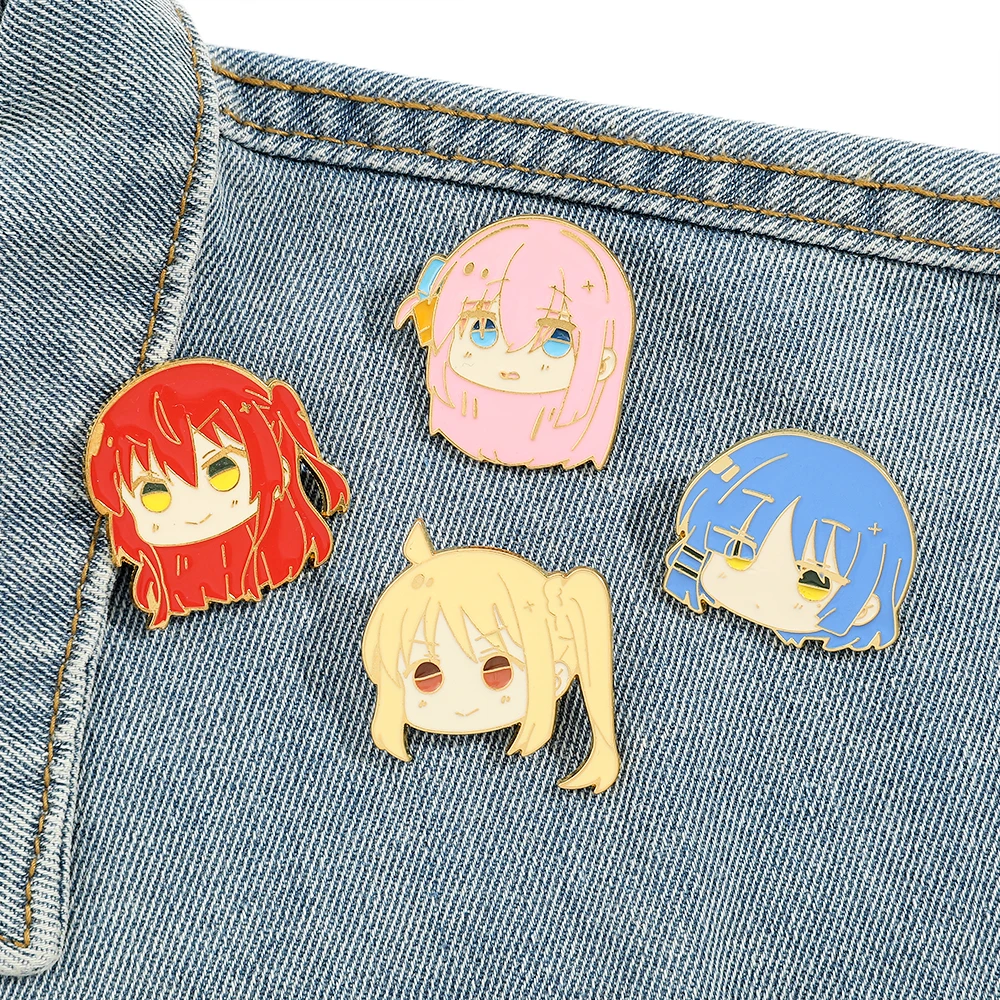 BOCCHI THE ROCK Anime Character Hard Enamel Lapel Pin Badges Cute Clothing Backpack Brooch Fashion Jewelry Accessories Gifts