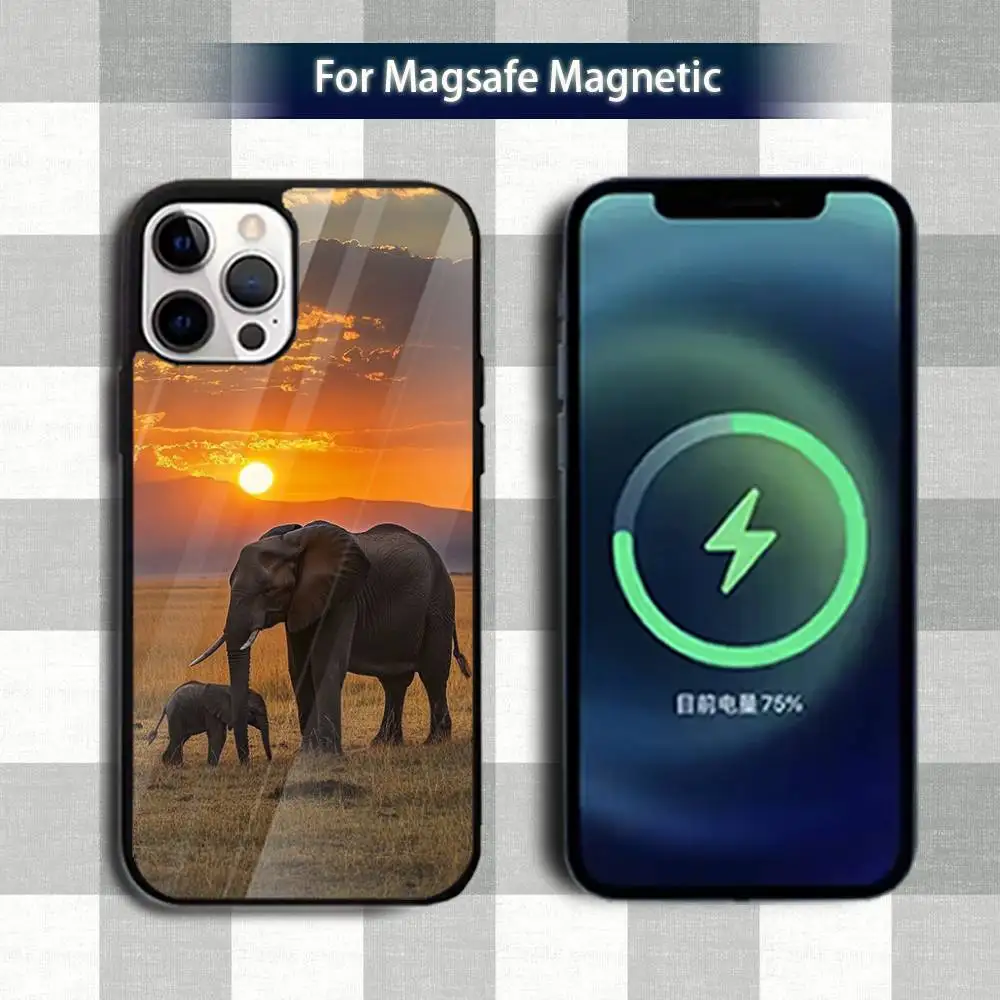 حافظة هاتف ضخمة على شكل فيل على شكل حرف A لهاتف آيفون 13,12,15,17,11,16,14,Pro,Max,Plus,Mini,Magsafe,حافظة شحن لاسلكية مغناطيسية #6