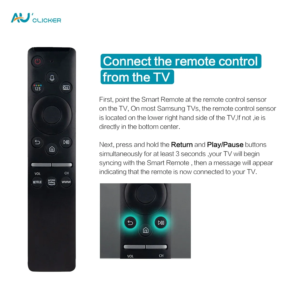 BN59-01312F new voice replacement remote control suitable for Samsung smart TVs, with magic voice, suitable for various Samsung