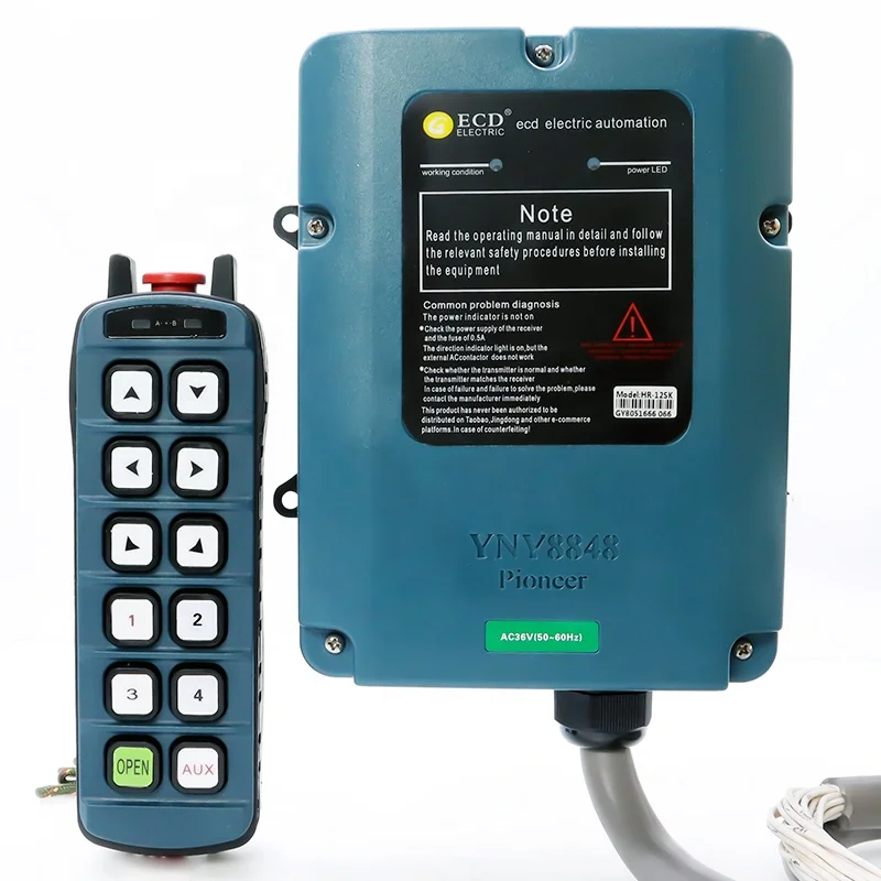 Good Quality 12 Buttons Single Speed IP68 Waterproof Crane Wireless Industrial Remote Control for Electric Hoist