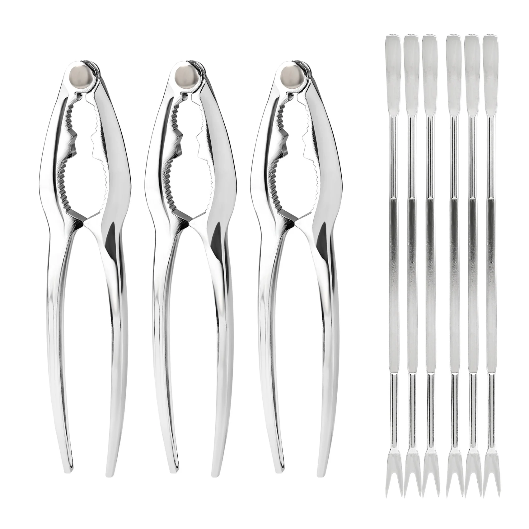 COFA Seafood Crackers Tools Nutcrackers Set, Crab Nut Lobster Opener Shellfish Lobster Leg Sheller Kitchen Kits 9 Pack