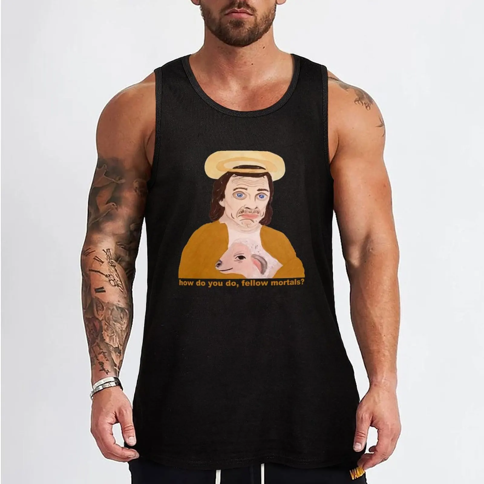 How do you do, fellow mortals? Tank Top gym Men's t-shirts bodybuilding man gym clothes men