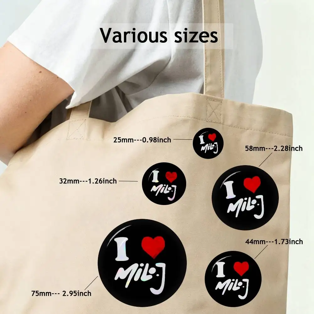 Argentinian M-Milo j Rapper Badges 25 32 44 58 75 Mm Round Cosplay Pin Bag Decor Fans Collect Friends Gifts Brooch Souvenir