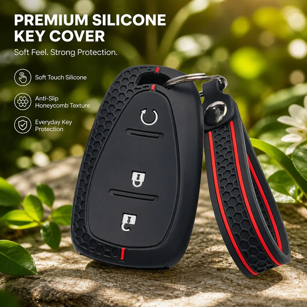 Key Fob Cover for Chevrolet 1500 Equinox Malibu XL Cruze Blazer Trax Camaro Volt Anti-Scratch Shockproof Soft Grip Easy Install