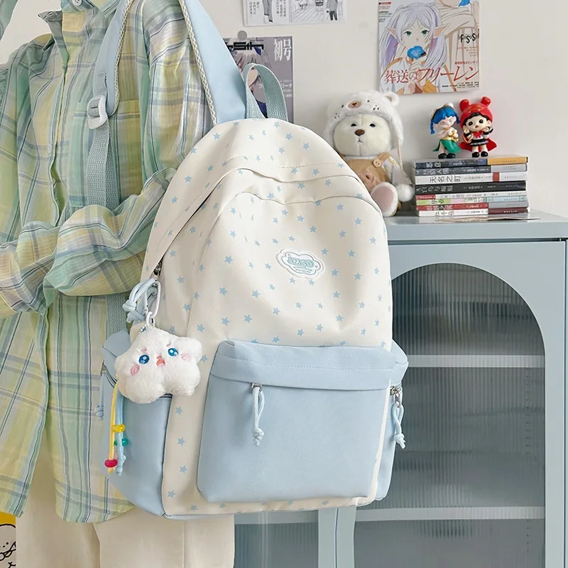 Girl School Bag Backpack Back Pack For Teenager Women Children Female Pink Schoolbag Primary High Bagpack Class Teens Child Kids