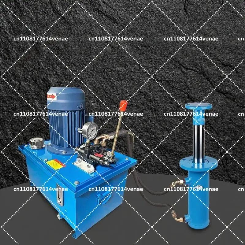 8-Ton Flange Hydraulic Cylinder, Bi-Directional Telescopic Support Leg Oil Cylinder for Chopping and Packing