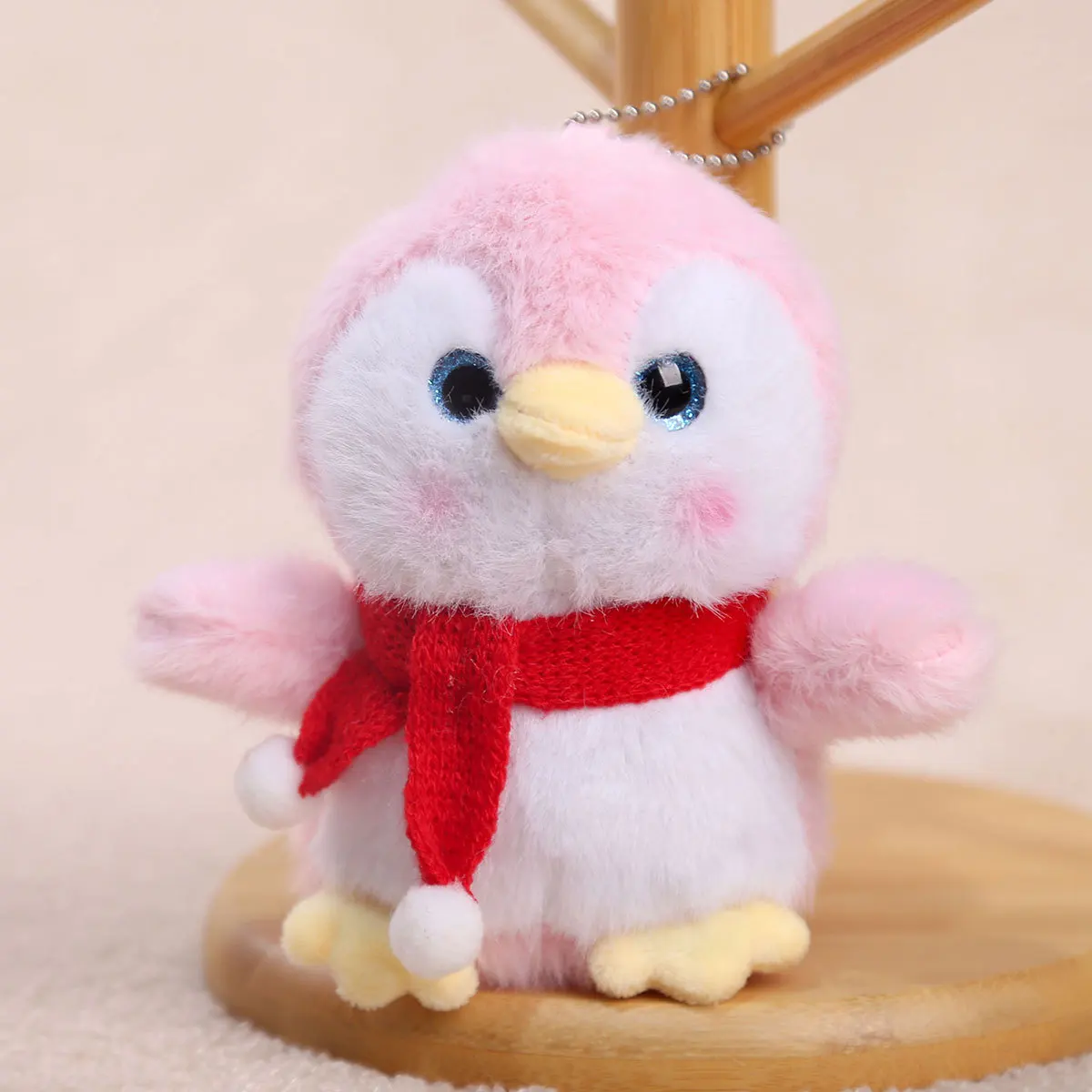 الكرتون أنيمي أفخم دمية قلادة البطريق المفاتيح لطيف محاكاة لينة أفخم محشوة الحيوان على ظهره الديكور لطيف هدية