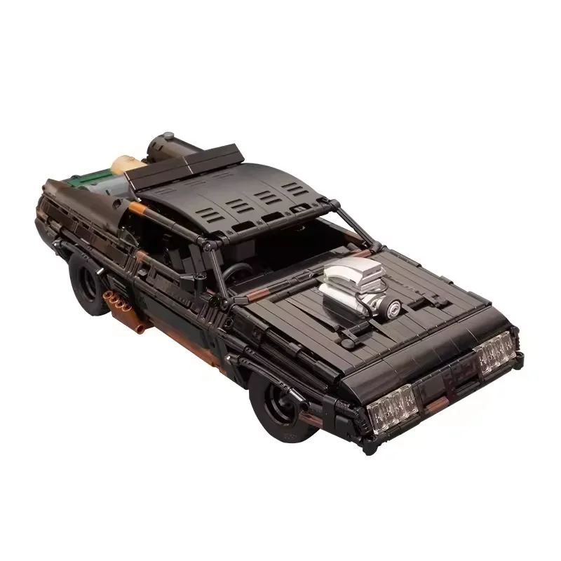 MOC Movie Mad-Max Technical Car RC Model Building Blocks Black Interceptor Muscle Supercar Motor Remote Control DIY Toy Kid Gift
