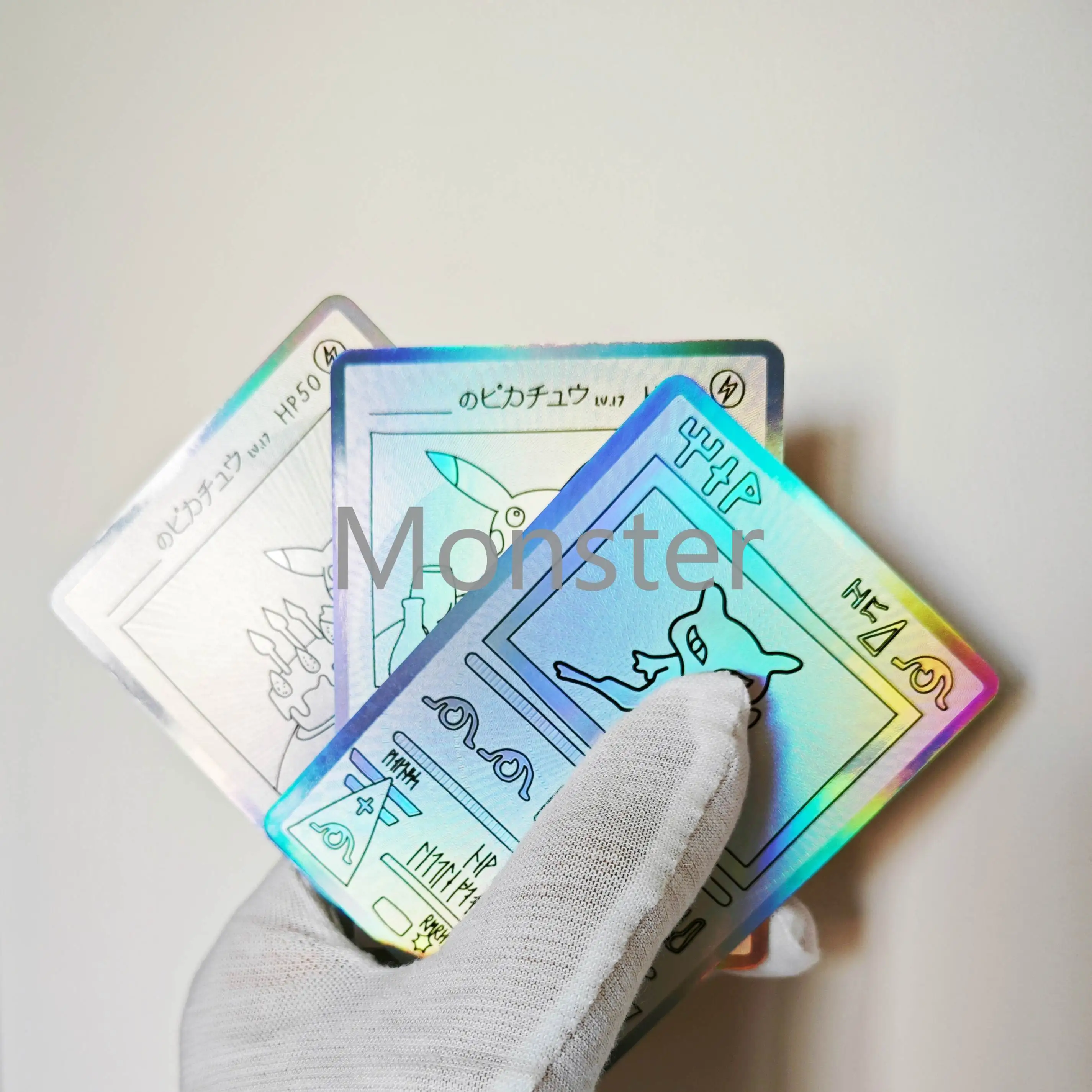 

3Pcs/set PTCG Pokemon DIY Sliver Card 25th Anniversary Japanese Historical Hand-drawn Style Ancient Mew Birthday Pikachu Flash