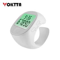 Finger Counter 3V Finger Ring Clock Counter Luminous Time Same Screen Silent Button Counter Battery Cr1632