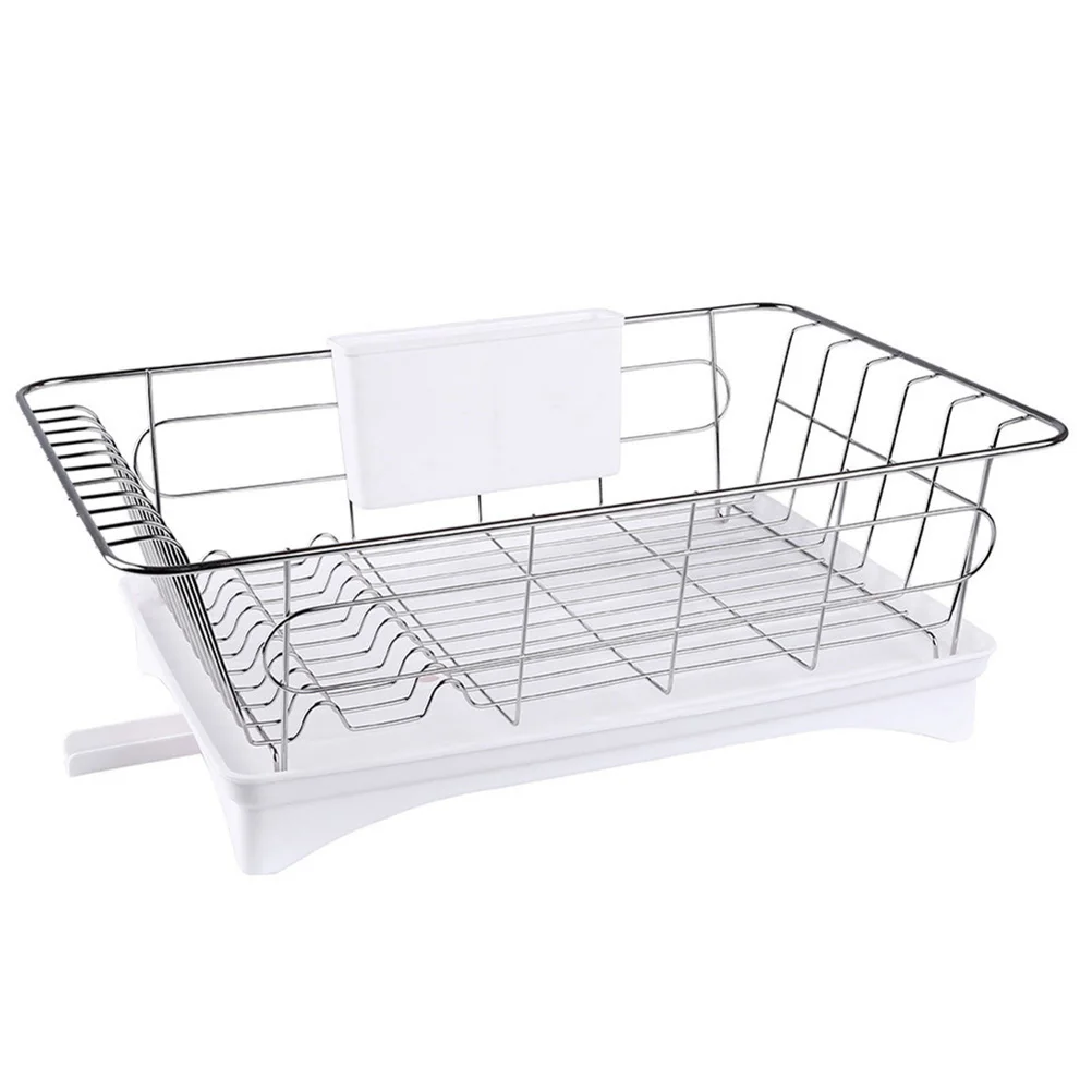 

Dish Drying Rack Single Layer Tableware ganizer Utensil Holder Premium PP Stainless Steel Draining Design Easy Clean detachable