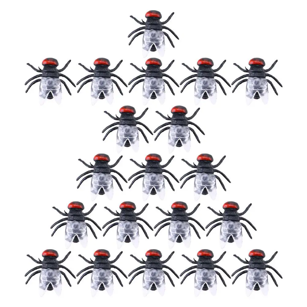 

100 Pcs Artificial Fly Fake Insects Simulation Scary Flying Toys Party Prank Props Halloween