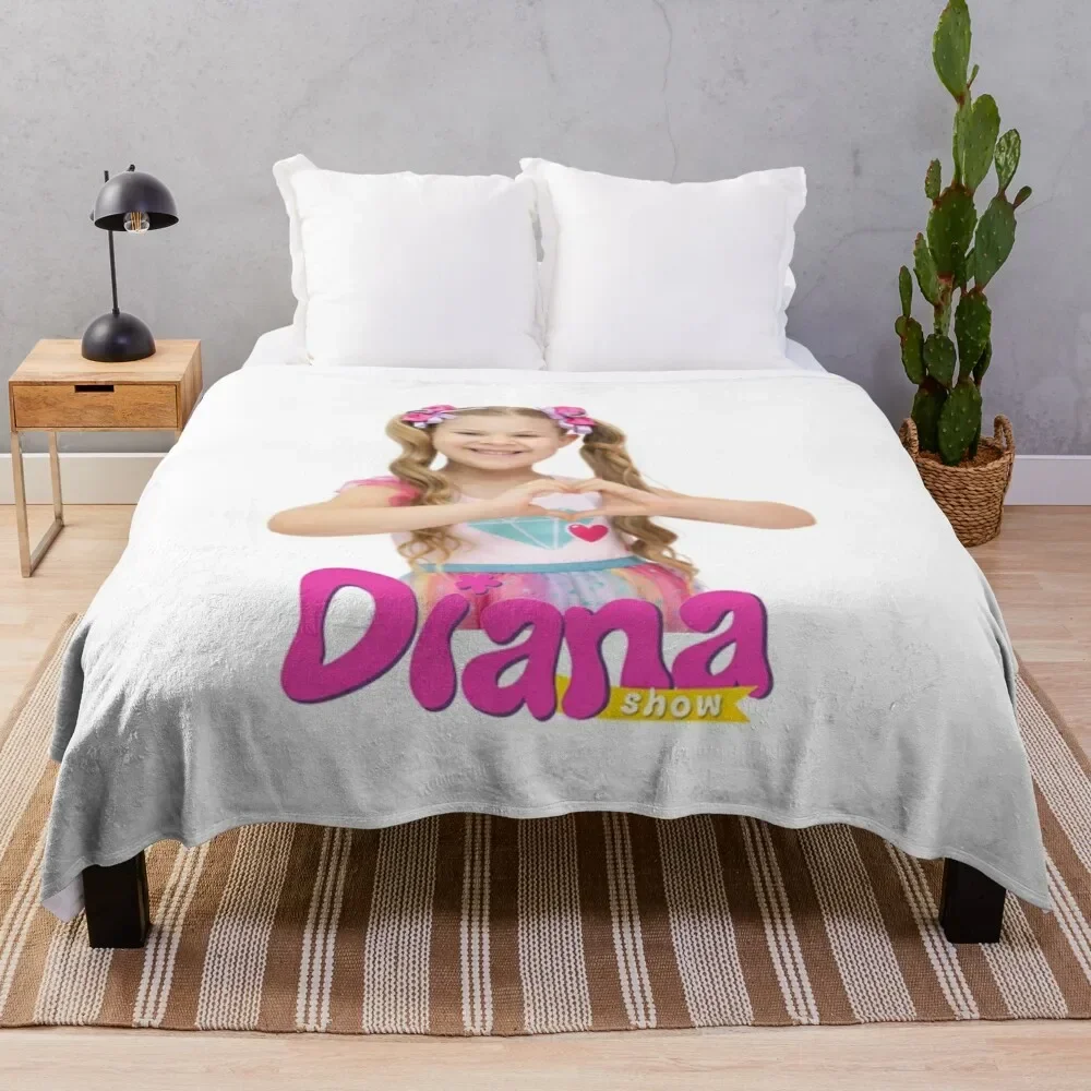 best selling The Kids Diana Show, Diana,Kids Diana Show , Cute Love Diana Throw Blanket Multi-Purpose Bed Soft Plaid Blankets