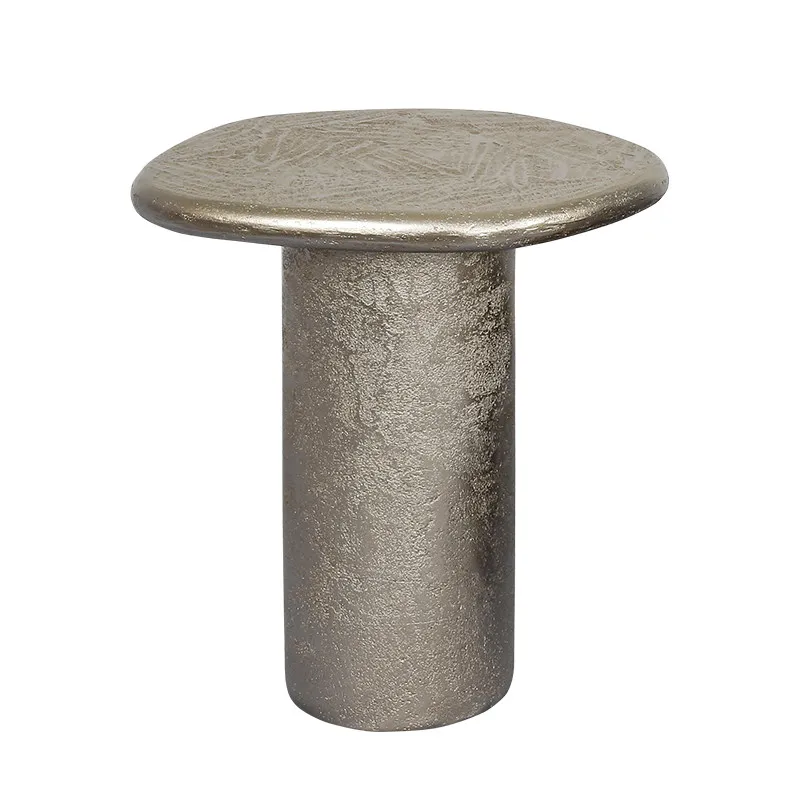 

Special-shaped coffee table light luxury high art retro metal brass color medieval tea table