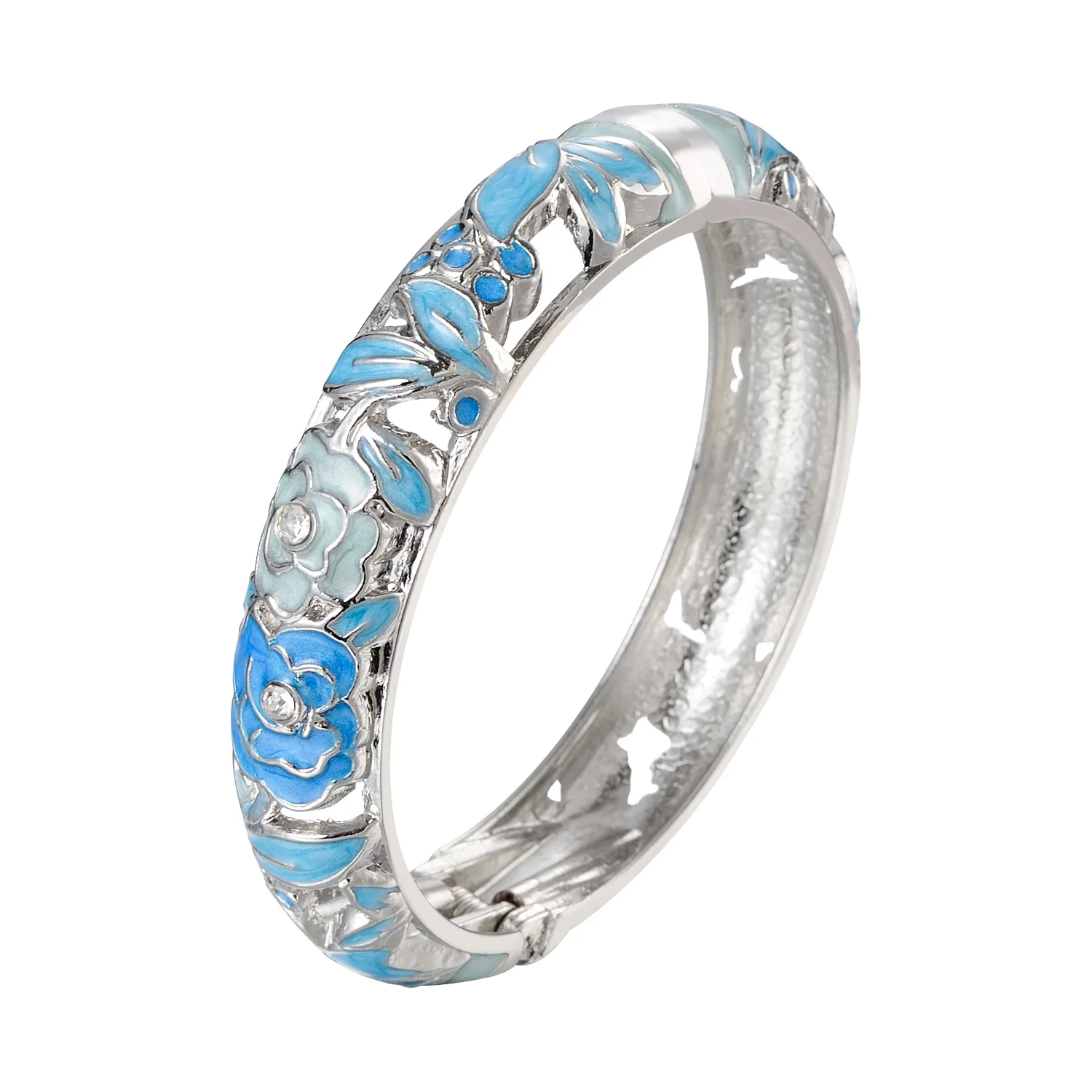 Floral Enamel Bracelets For Women Bangle On Hand Hawaiian Cloisonne India African Jewelry Women's Hand Bracelets Designer Gifts