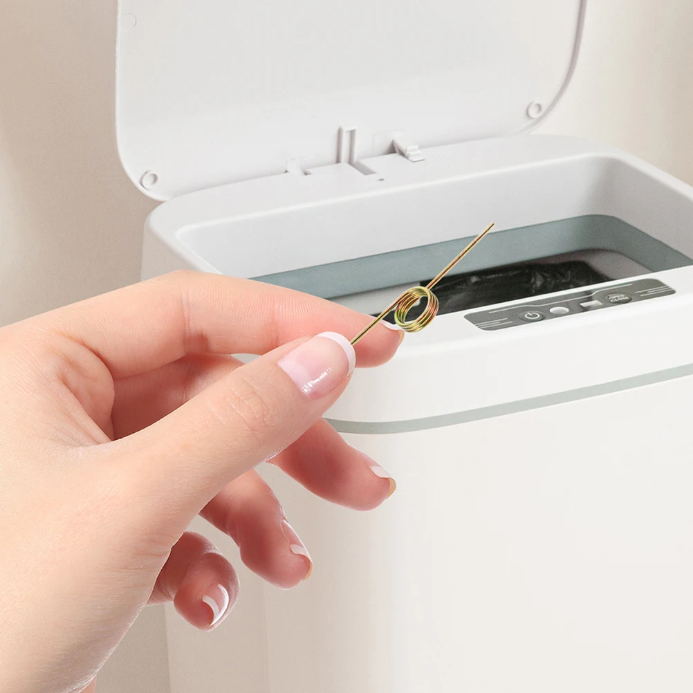 

6Pcs Flip Lid Trash Can Springs Heavy Duty Metal Adjustable Replacement Parts Torsional Spring for Garbage Bin Lid Support