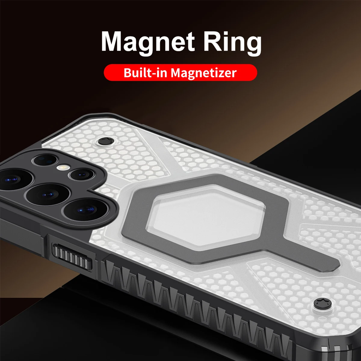 

Heavy Duty Armor Transparent Magnet Case For Samsung Galaxy S26 Plus S25 S24 S23 S22 Ultra FE For Magsafe Wireless Charge Cover